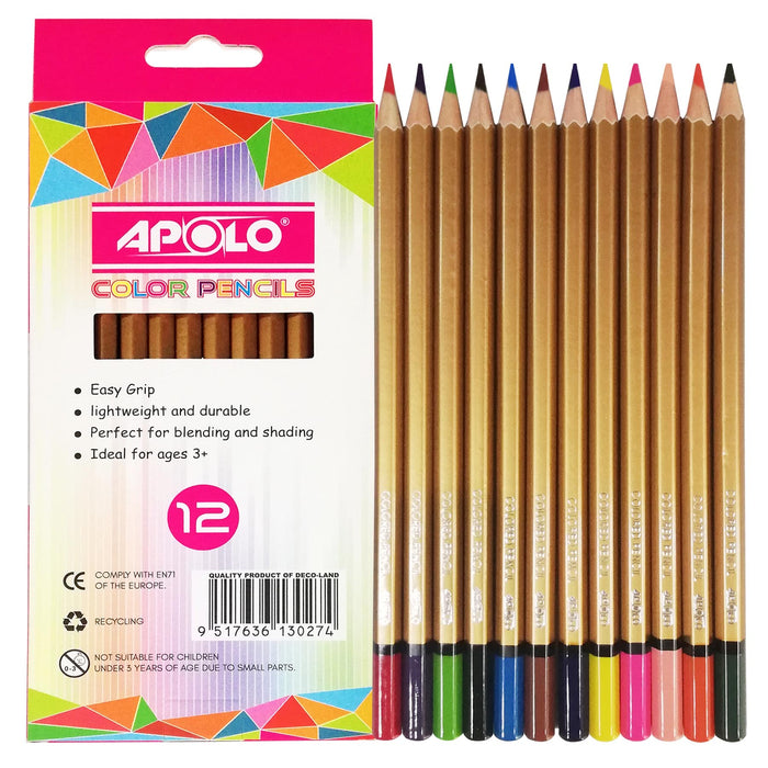 APOLO Color Pencil A-184 Apolo Assorted (1tube x 12pcs)