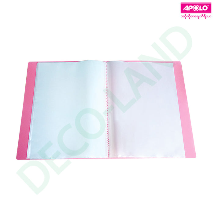 APOLO Clear File (A4 - 20/40/60 Pockets )