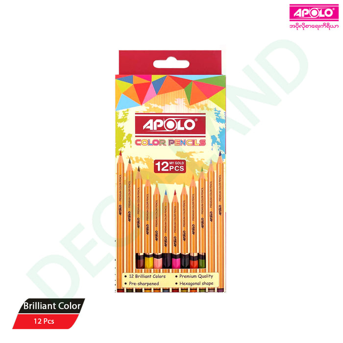 APOLO Color Pencil A-184 Apolo Assorted (1tube x 12pcs)