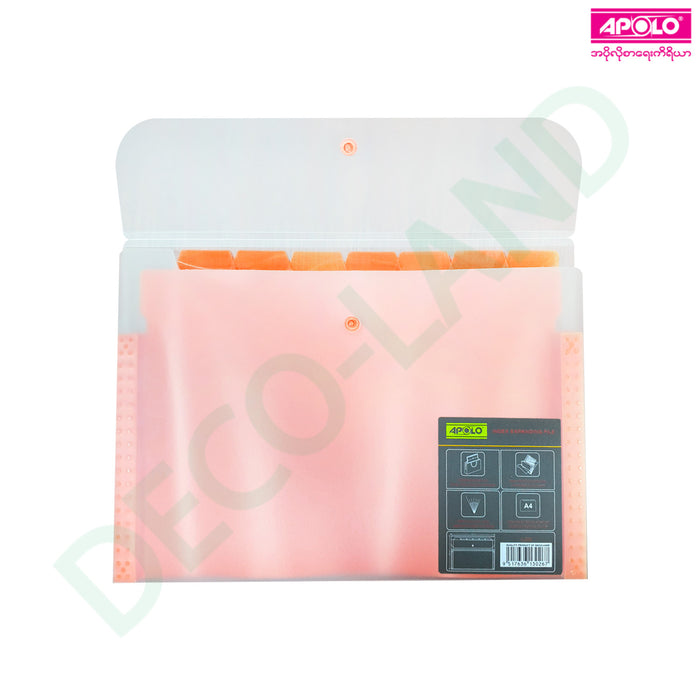 APOLO Plastic Index Expanding File A-226 (A4) Assorted