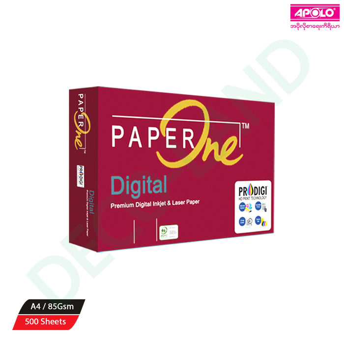Paper One Product Paper One A4 85gsm – Apolo Stationery Myanmar